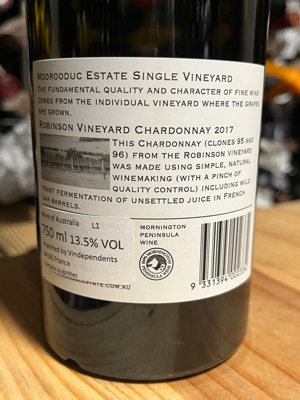 Moorooduc Estate, Robinson Vineyard Chardonnay, Mornington Peninsula