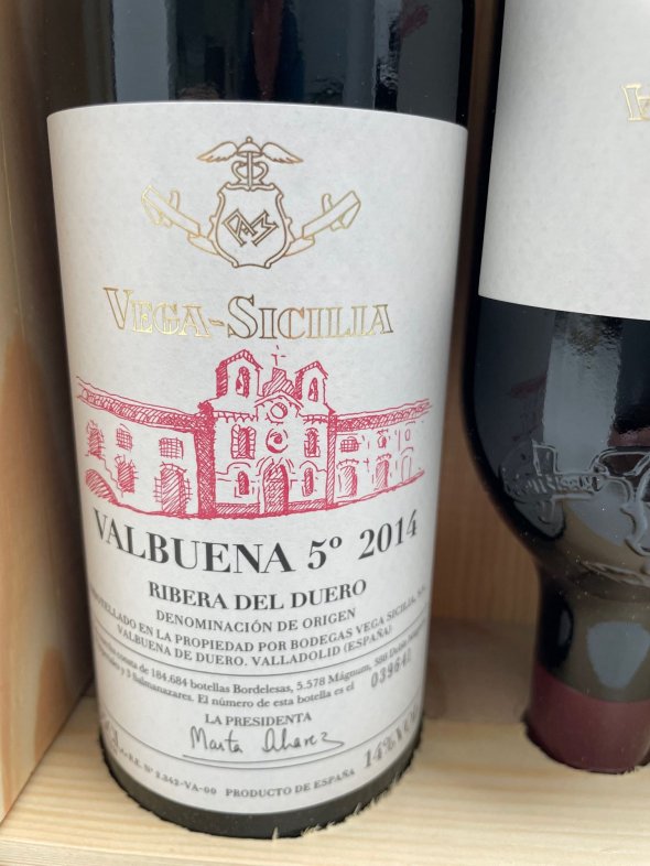 Vega Sicilia, Valbuena 5.&deg;, Ribera del Duero DO