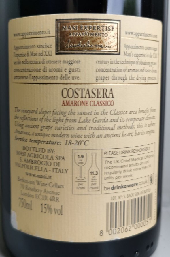 Masi, Amarone della Valpolicella, Classico