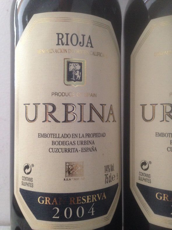Rioja Gran Reserva Urbina, 2004