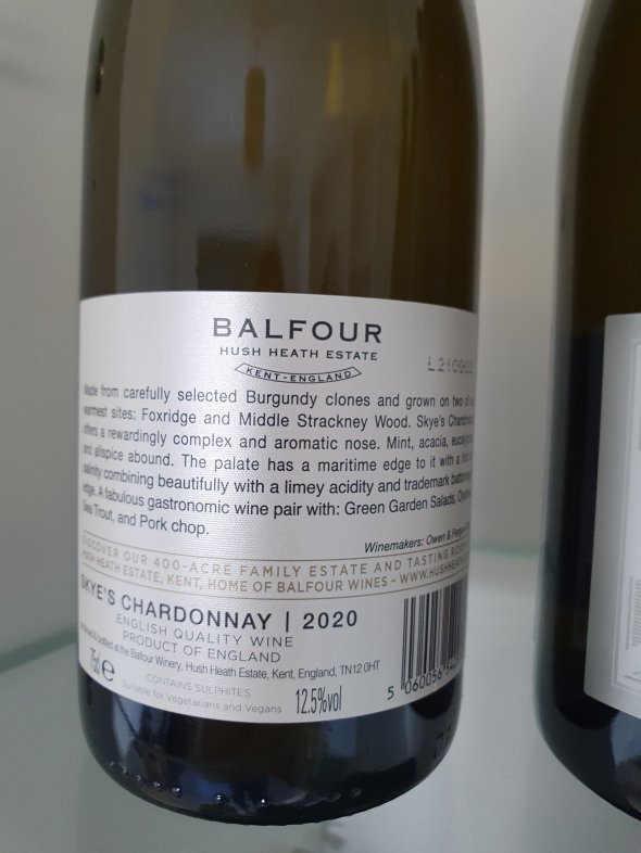 Balfour Hush Heath Estate, Skye's Chardonnay
