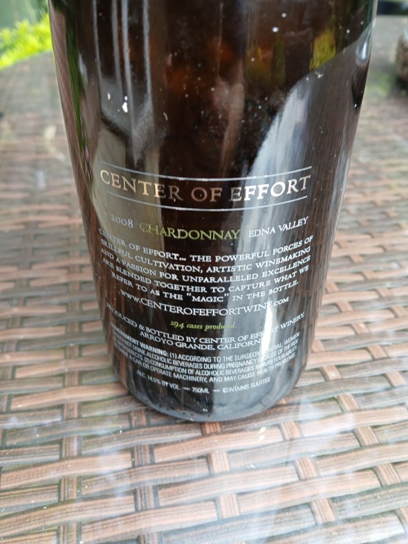 Center Of Effort, Chardonnay, Edna Valley