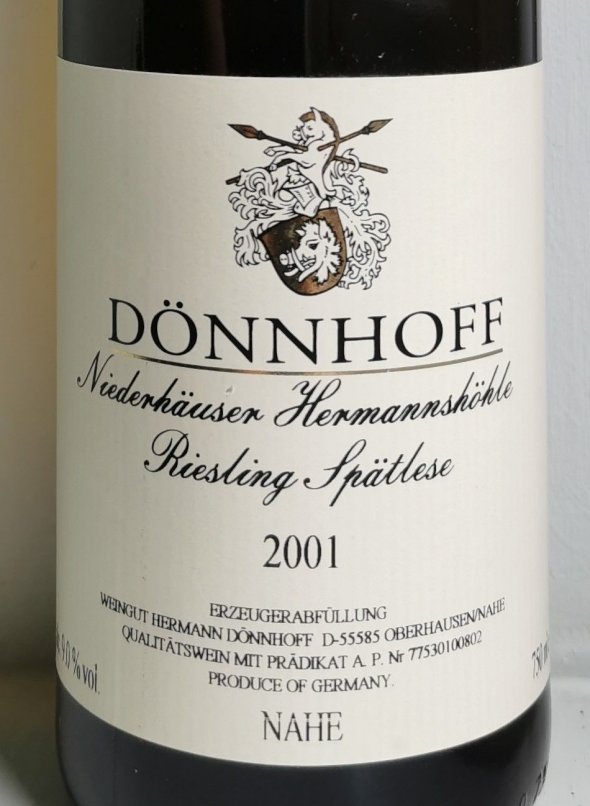 Donnhoff, Niederhauser Hermannshohle Spatlese, Nahe