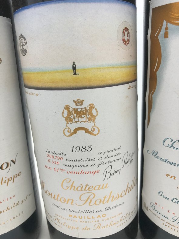 1983 Rothschild Collection 1 X Mouton Rothschild 1 X Clerc Milon 1 X Mouton Baron Philippe