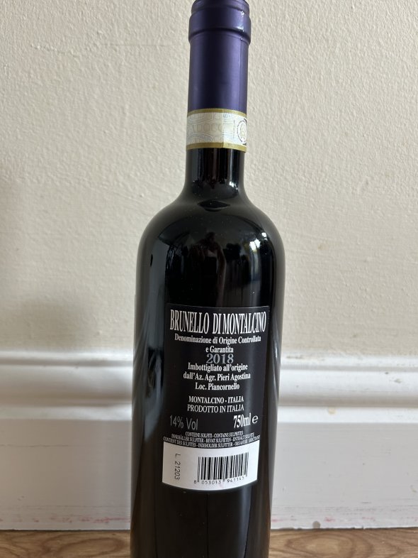 2018 Brunello di Montalcino, Agostina Pieri, Montalcino, Tuscany