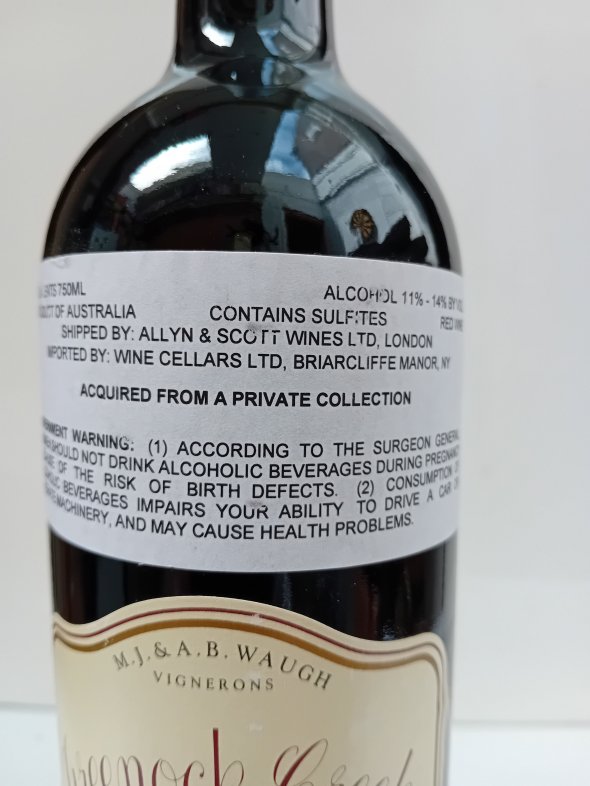 1996 Greenock Creek "Seven Acre Shiraz" (99 Points RP) No Reserve