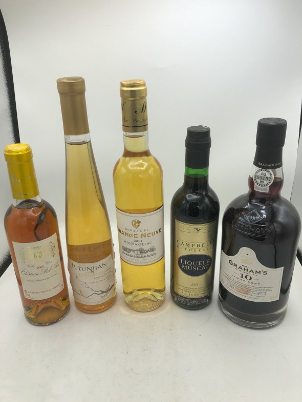 4 X half Bottles Dessert Wine & Bot Graham's 10 Year Old Tawny 