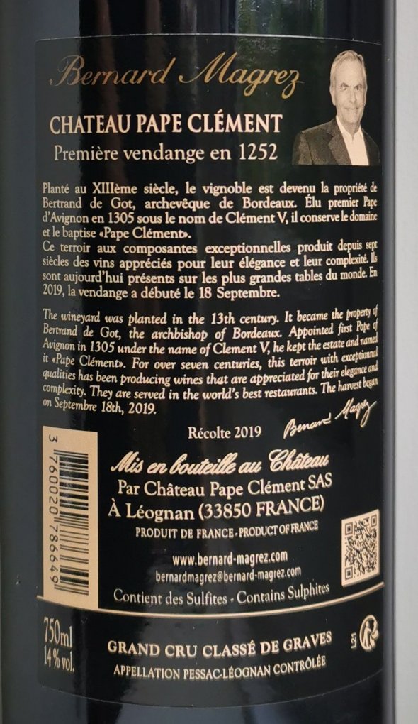 Chateau Pape Clement Cru Classe, Pessac-Leognan