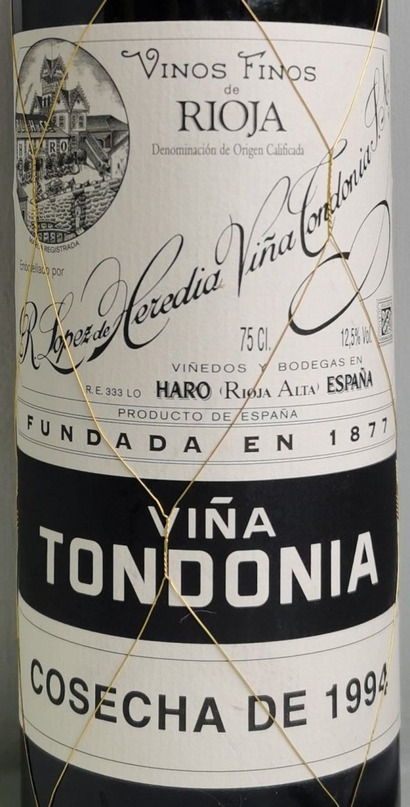 R. Lopez de Heredia, Tondonia Tinto Gran Reserva, Rioja