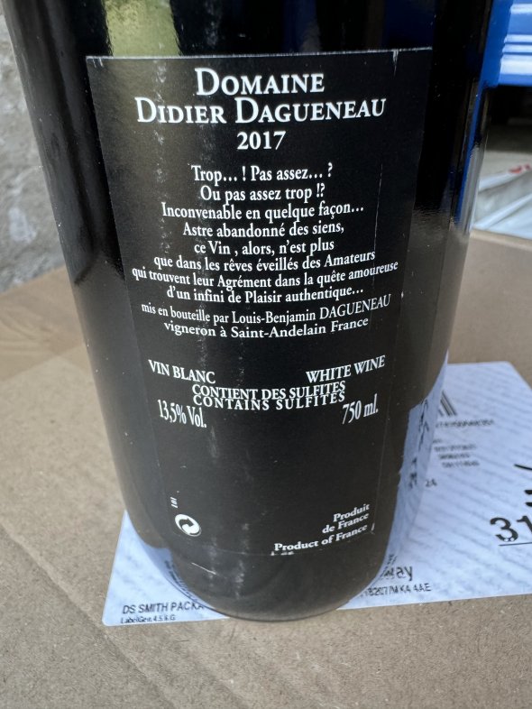 Domaine Didier Dagueneau, Pouilly Fume, Silex