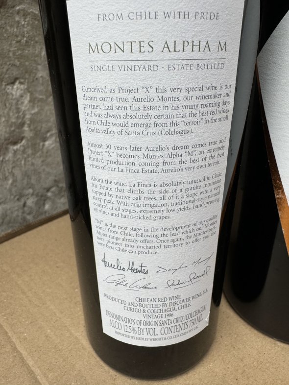 Montes, Alpha M, Colchagua Valley