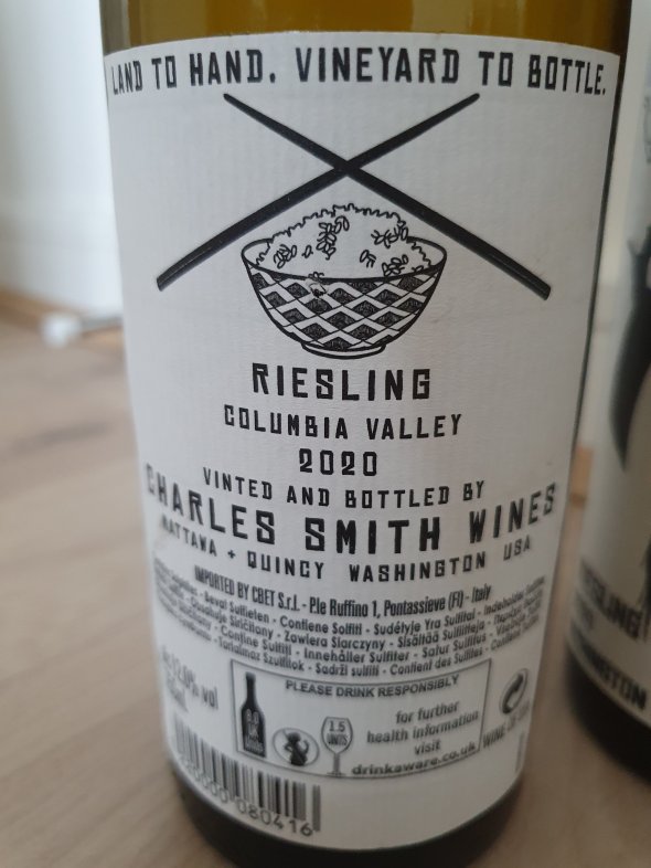 Charles Smith, Riesling Kung Fu Girl, Walla Walla Valley
