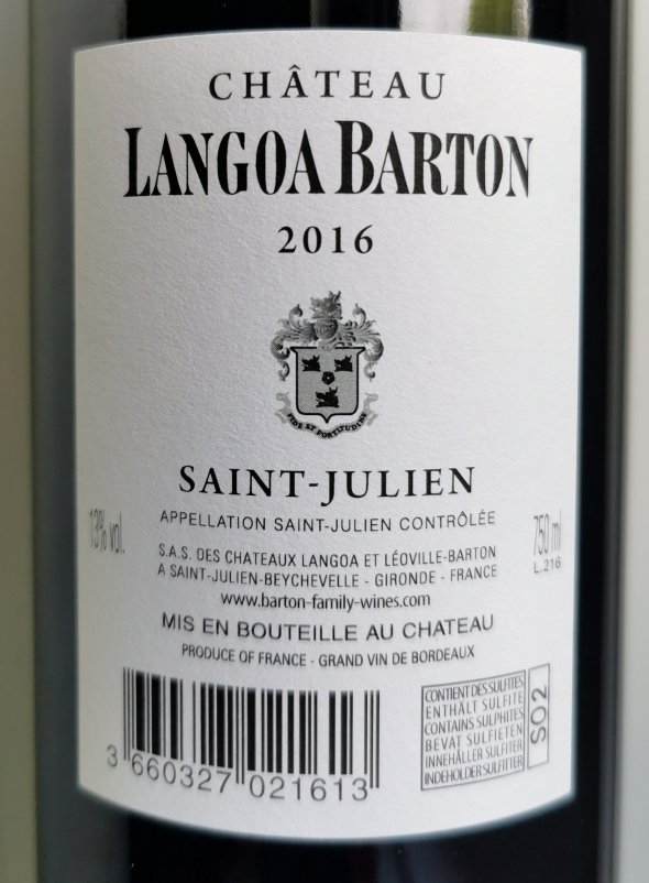 Chateau Langoa Barton 3eme Cru Classe, Saint-Julien