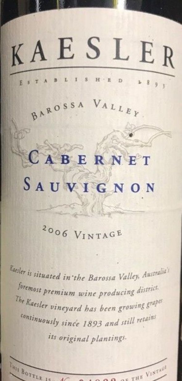 Kaesler Cabernet Sauvignon 12x75cl IB