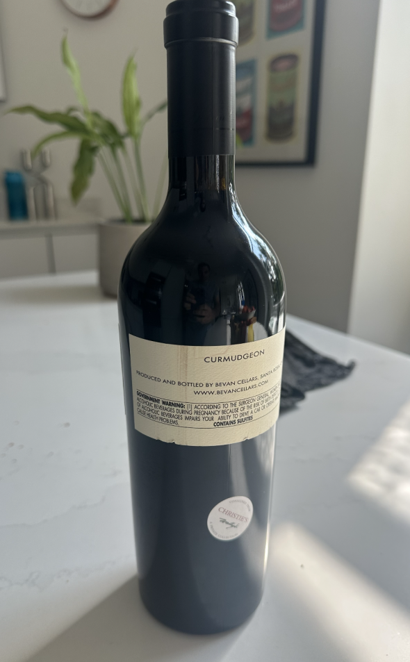 Bevan Cellars, Curmudgeon Cabernet Sauvignon, Oakville
