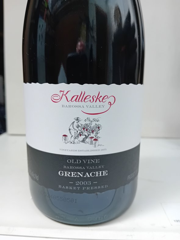 2 Bottles of 2003 Kalleske Old Vine Grenache (96-99 Points RP)