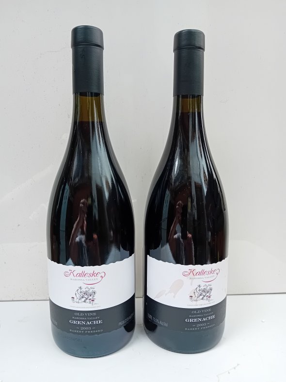 2 Bottles of 2003 Kalleske Old Vine Grenache (96-99 Points RP)