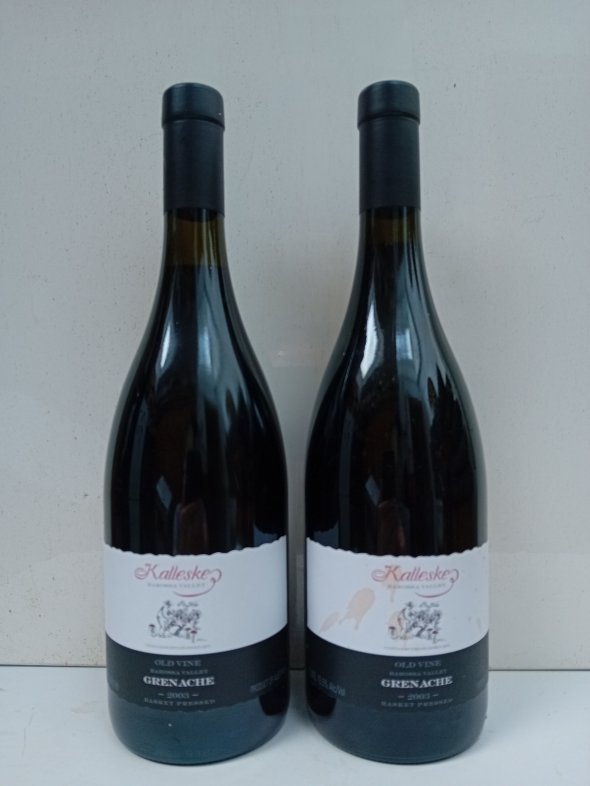 2 Bottles of 2003 Kalleske Old Vine Grenache (96-99 Points RP)