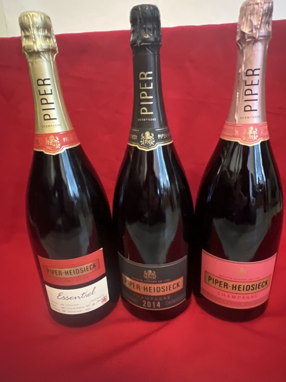 1X Magnum Piper Heidsieck essentiel, 1X Magnum Piper Heidsieck vintage 2014, 1X Magnum Piper Heidsieck Rose
