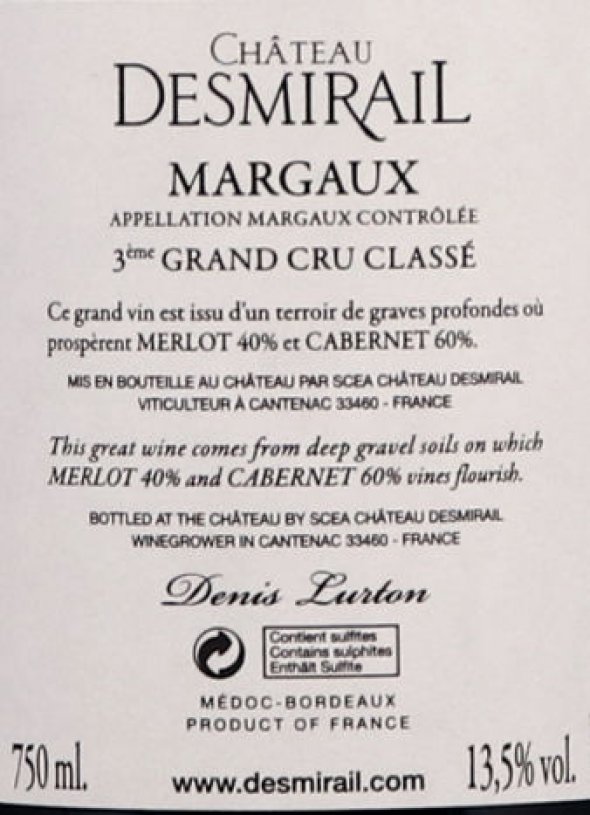 Chateau Desmirail 3eme Cru Classe, Margaux