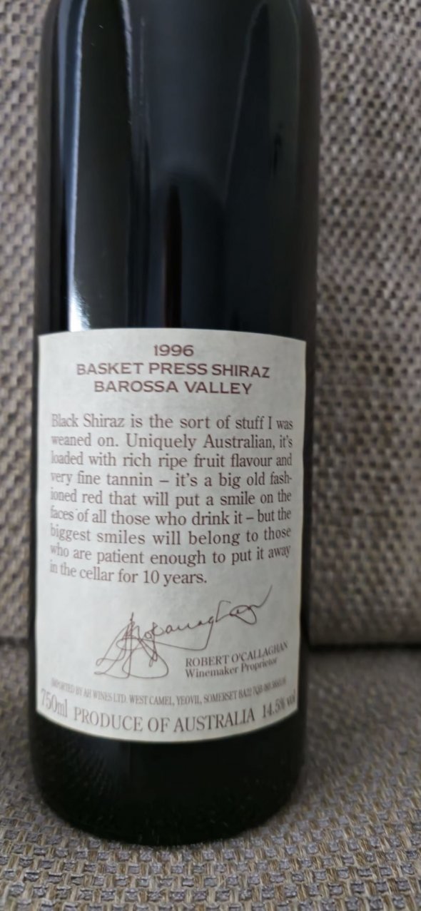 Rockford, Basket Press Shiraz, Barossa Valley