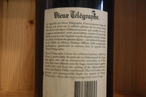 96+ pts Vieux Telegraphe, Chateauneuf-du-Pape, La Crau Rouge