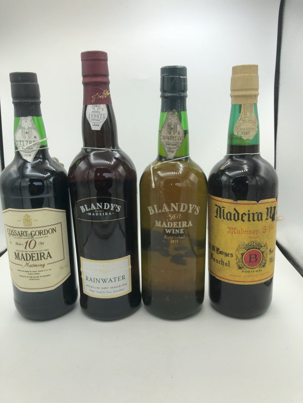 4 X Bots Madeira Cossart Gordon 10yo Blandy X 2 & Borges Malmsey