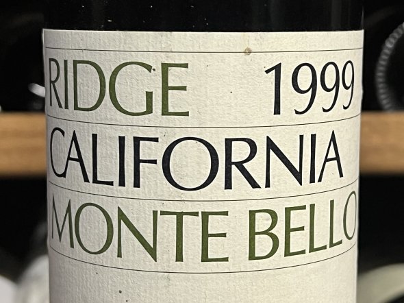 Ridge, California Cabernet Sauvignon Monte Bello, Santa Cruz Mountains