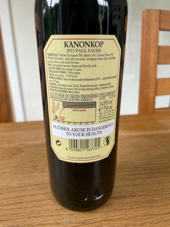 Kanonkop, Paul Sauer, Stellenbosch