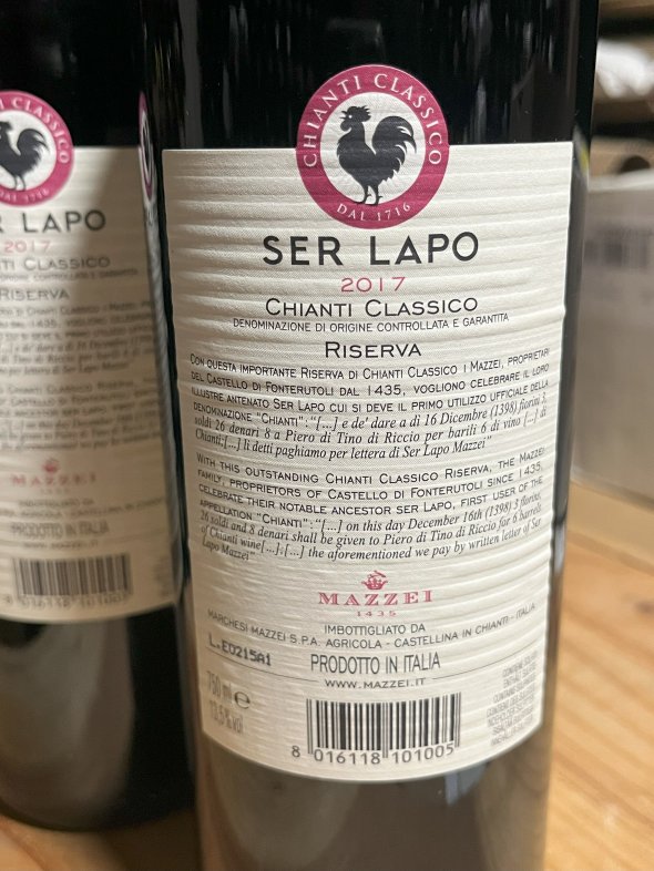 Mazzei, 'Ser Lapo' Riserva, Chianti Classico DOCG