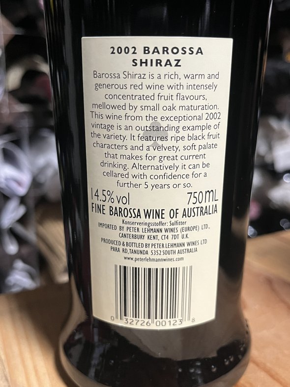 Peter Lehmann, Barossa Shiraz (2002) & Barossa Tempranillo (2005)