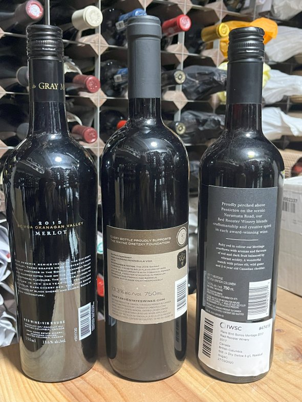 Canadian Reds x3 - British Columbia & Niagara Peninsula, 2015,2016,2017