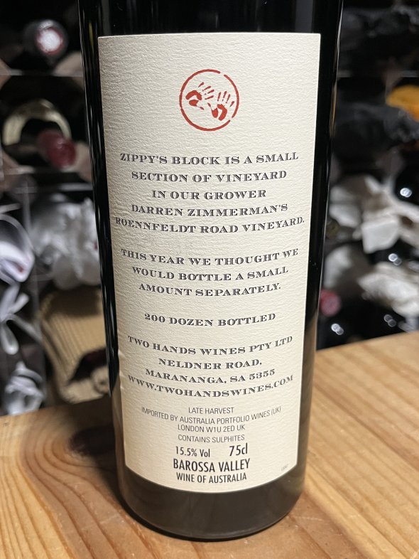 Two Hands, Zippy's Block Shiraz, Barossa Valley