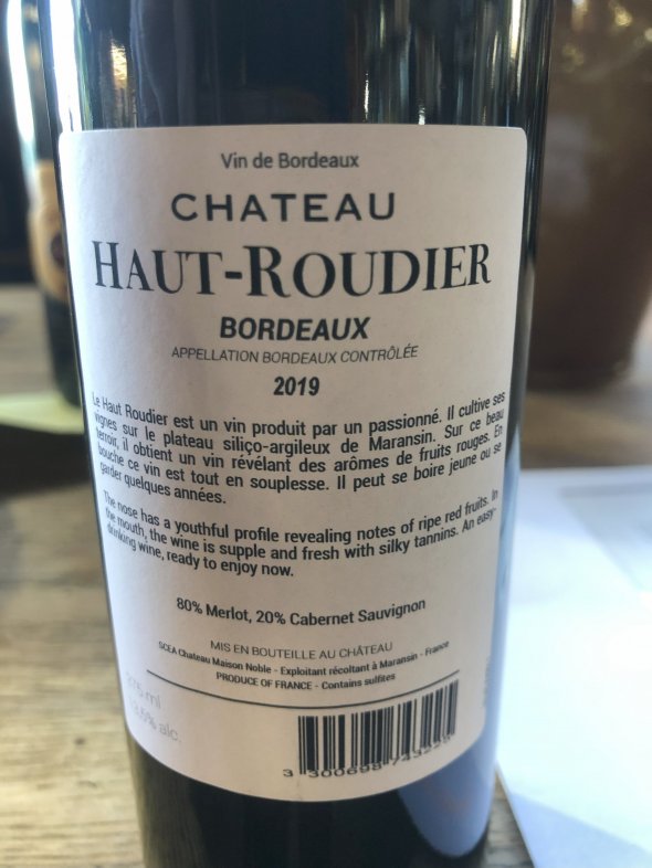 12 X Halves Chateau Haut Roudier 2019 Bordeaux