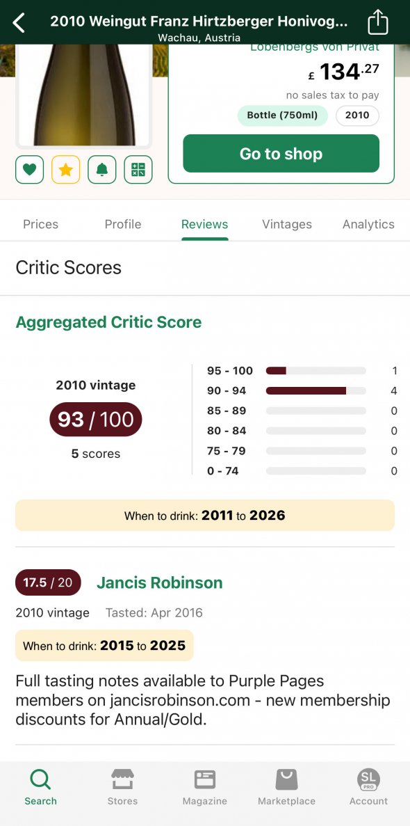 Franz Hirtzberger, Honivogl Gruner Veltliner Smaragd, Wachau