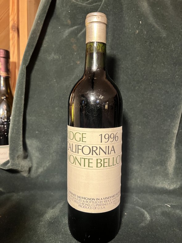 Ridge, California Cabernet Sauvignon Monte Bello, Santa Cruz Mountains