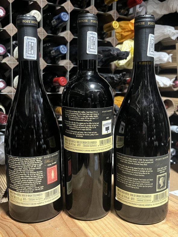 South African red trio: Post House Wines 2018/9
