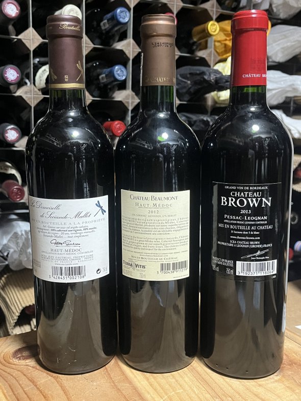 Bordeaux trio: Beaumont, Brown & Sociando-Mallet 2010/12/13