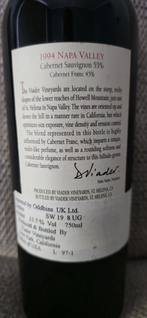 Viader, Proprietary Red, Napa Valley