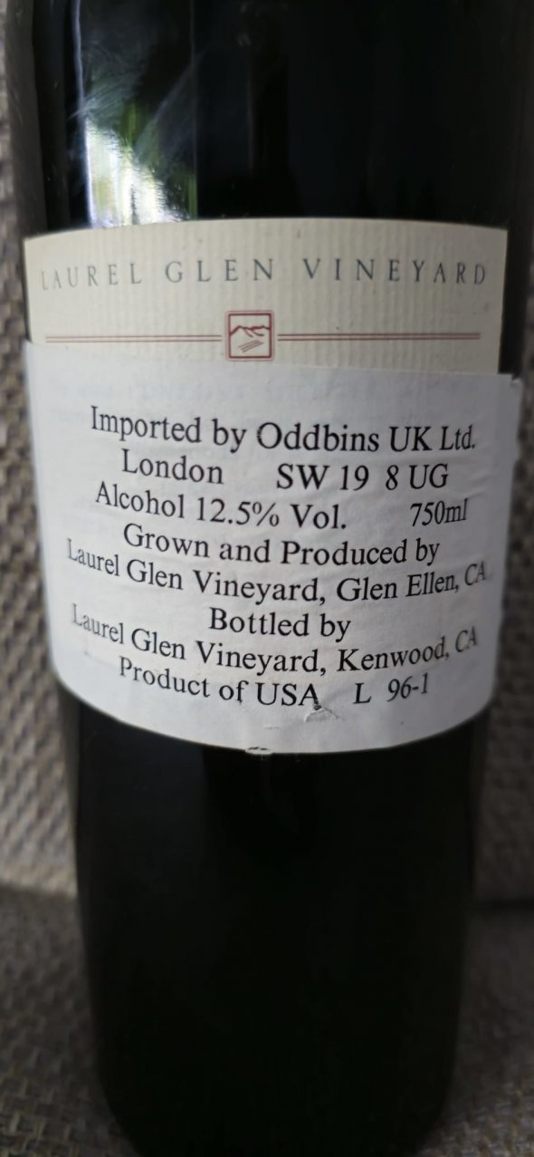 Laurel Glen Estate, Cabernet Sauvignon, Sonoma Mountain