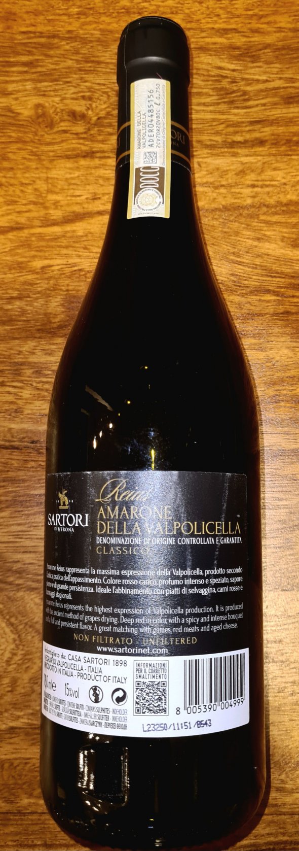 Sartori, Amarone della Valpolicella, Classico