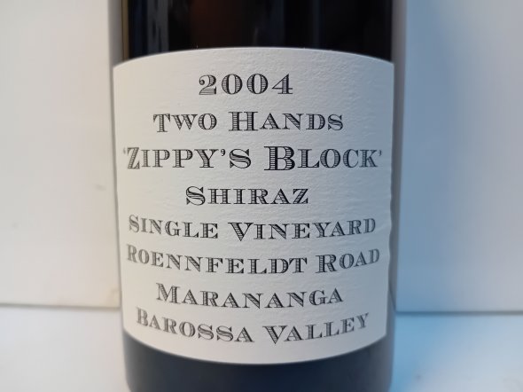 2004 Two Hands Zippy's Block Shiraz 98pts RP 