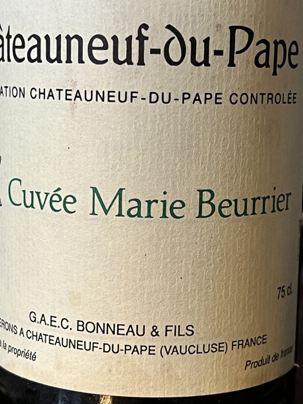 Bonneau, Chateauneuf-du-Pape, Marie Beurrier