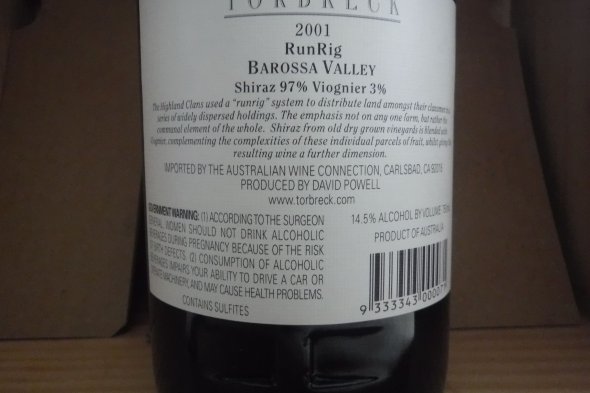 Torbreck, RunRig, Barossa Valley