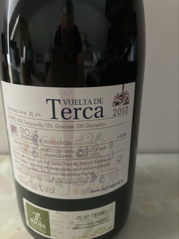 Rioja Bodegas Bhilar 'Vuelta de Terca'2010 Rioja Bodegas Bhilar 'Vuelta de Terca'