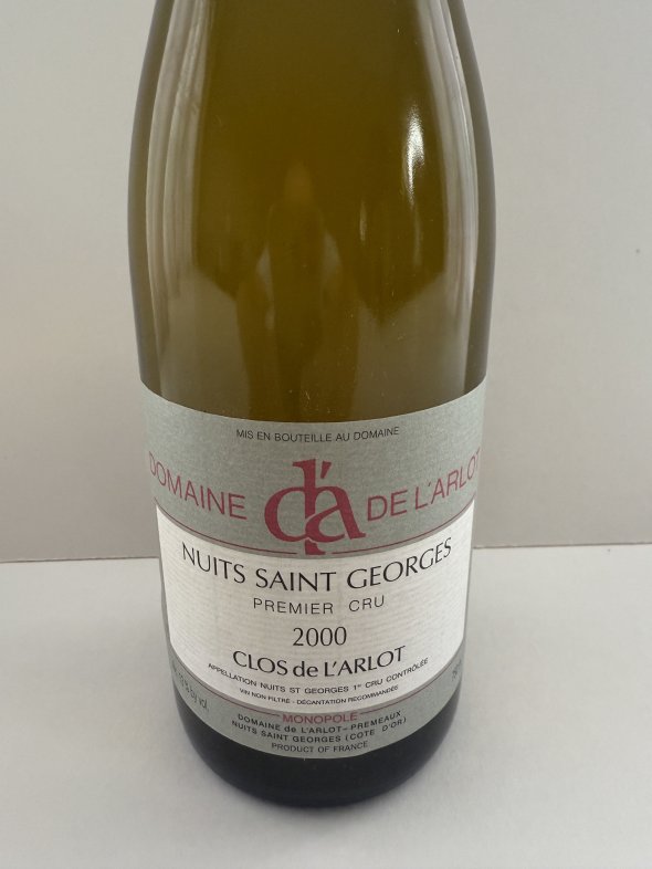 NUITS SAINT GEORGES PREMIER CRU 2000 CLOS de L'ARLOT