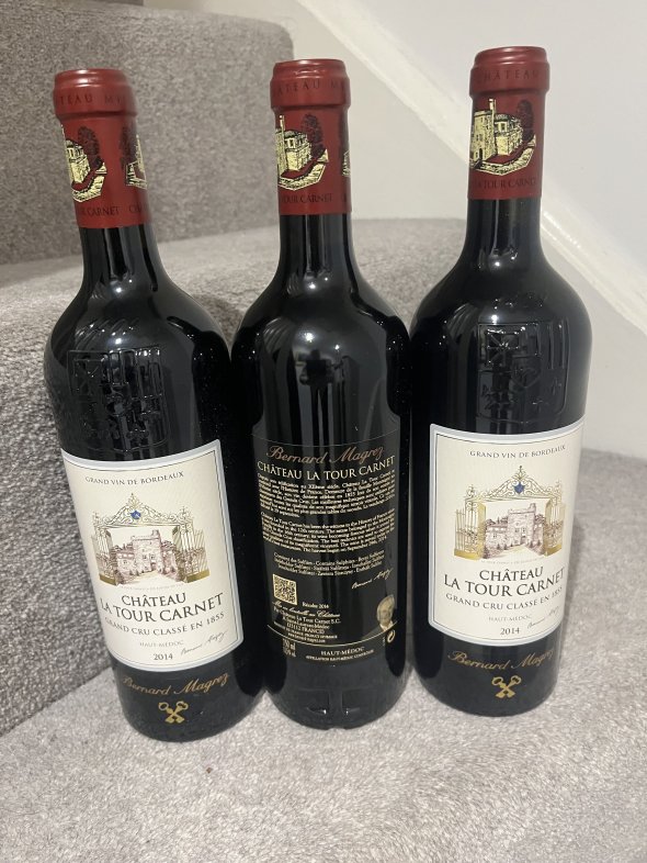 2014 (3 bottles) Chateau La Tour Carnet 4eme Cru Classe, Haut-Medoc