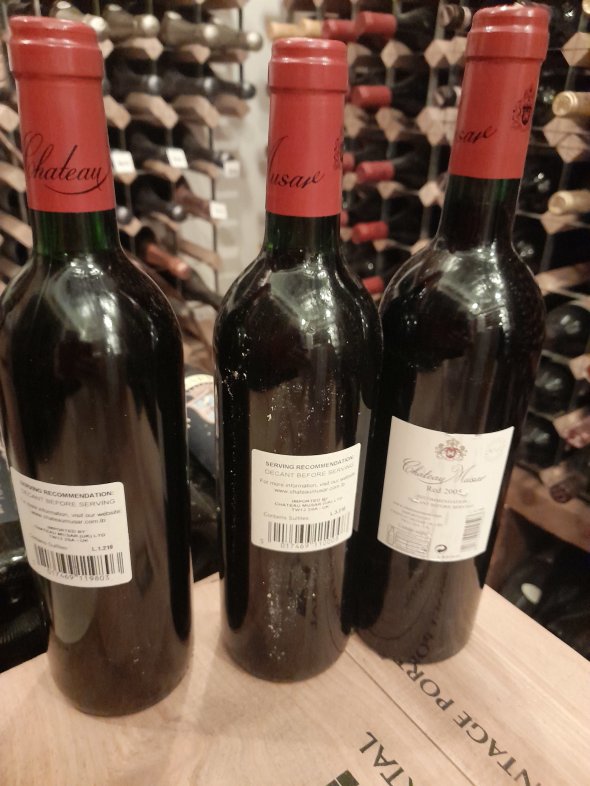 Chateau Musar 3 bottles 1998/2000/2005 