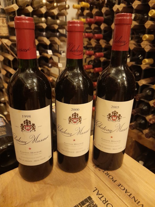 Chateau Musar 3 bottles 1998/2000/2005 