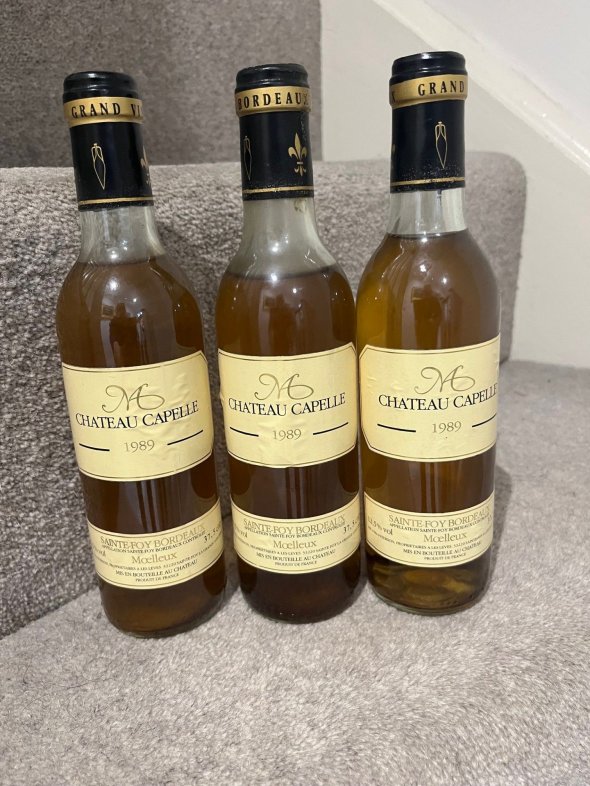 1989 (3 bottles) Chateau Capelle Sainte-Foy Bordeaux Moelleux 